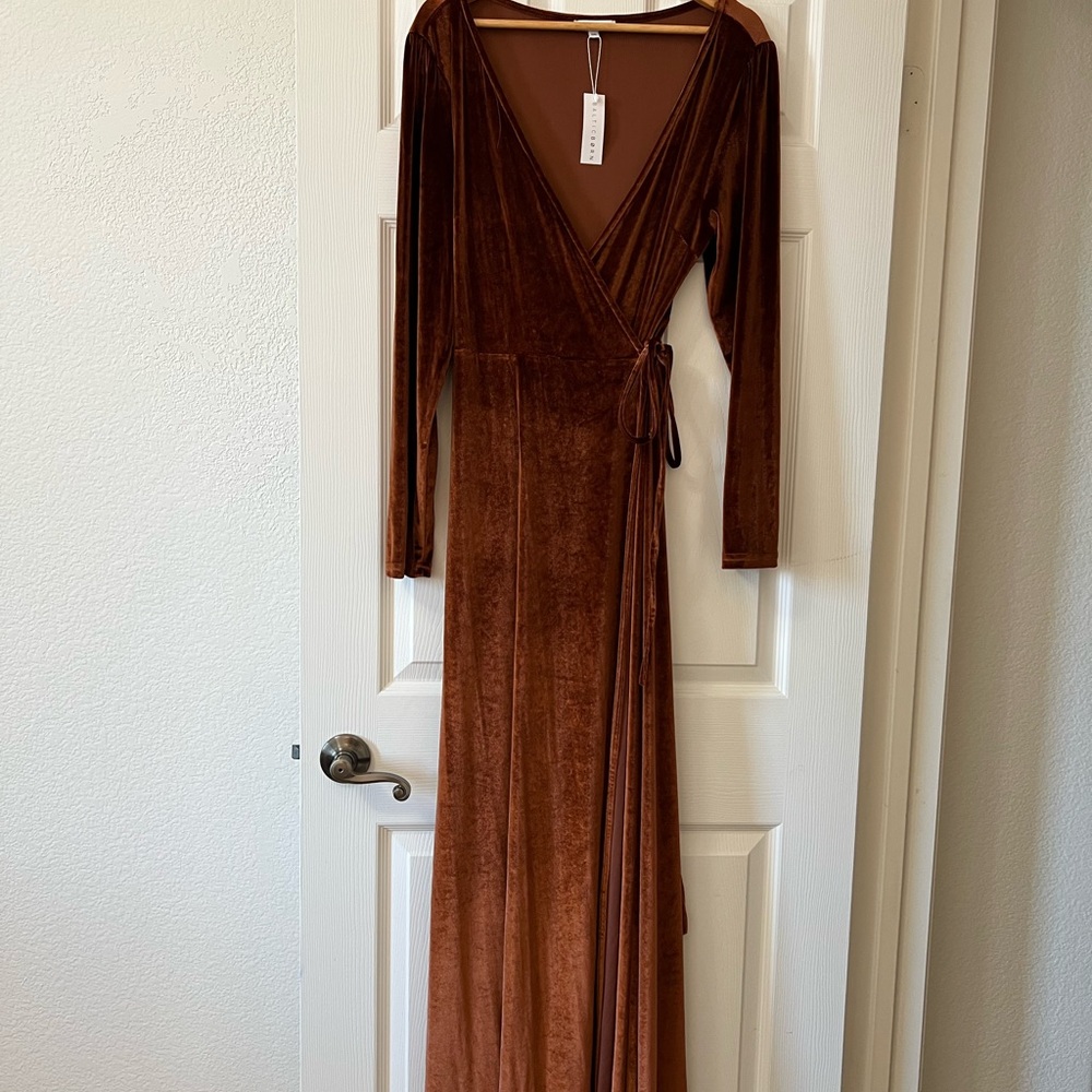 Baltic Born wrap dress color rust
